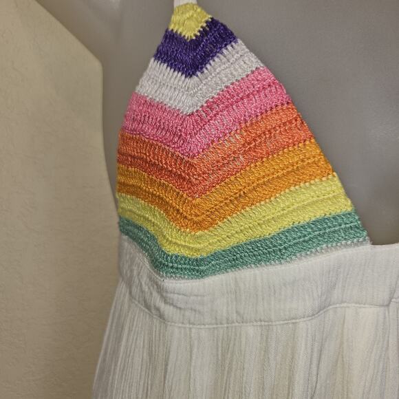 Mara Hoffman Revolve S Maxi Dress Coverup Sundress Prismatic Crochet White Boho - Picture 9 of 16